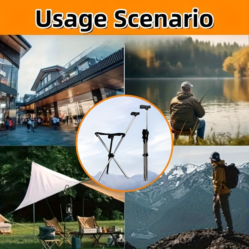 2-in-1 Collapsible Cane & chair