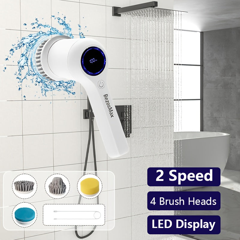 Cordless Handheld Electric Cleaning Brush Kit